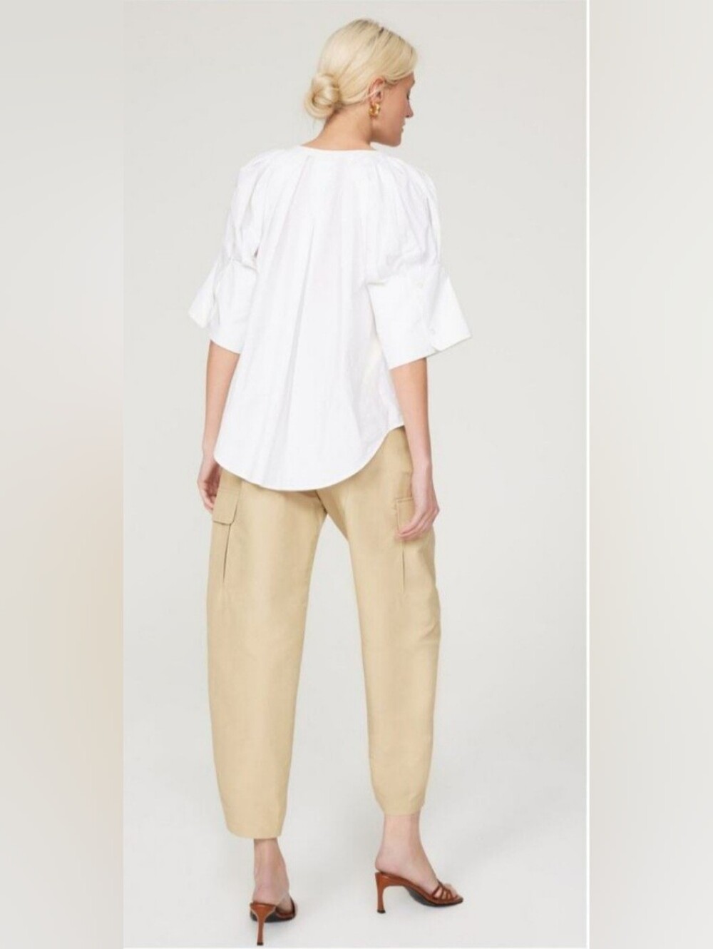 NWT A.L.C. Chloe Puff- Sleeve Top. Size 8 - Picture 5 of 13